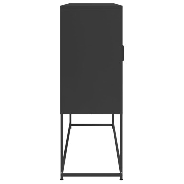 vidaXL Μπουφές Μαύρος 100,5x39x107cm Ατσάλινος 1 τεμ.