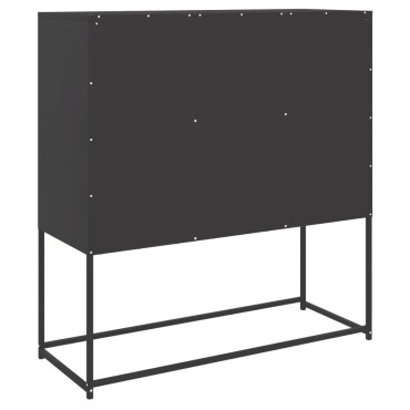 vidaXL Μπουφές Μαύρος 100,5x39x107cm Ατσάλινος 1 τεμ.