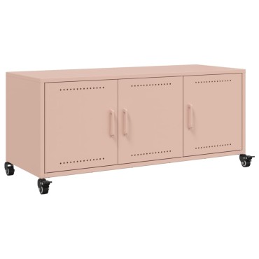 vidaXL Έπιπλο Τηλεόρασης Ροζ 100,5x39x43,5cm Ατσάλι