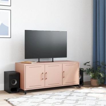 vidaXL Έπιπλο Τηλεόρασης Ροζ 100,5x39x43,5cm Ατσάλι