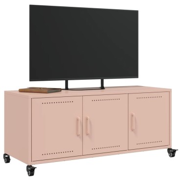 vidaXL Έπιπλο Τηλεόρασης Ροζ 100,5x39x43,5cm Ατσάλι
