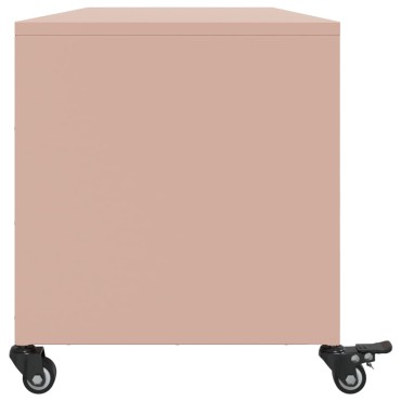 vidaXL Έπιπλο Τηλεόρασης Ροζ 100,5x39x43,5cm Ατσάλι