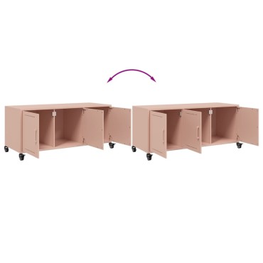 vidaXL Έπιπλο Τηλεόρασης Ροζ 100,5x39x43,5cm Ατσάλι