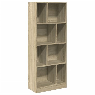 vidaXL Βιβλιοθήκη Sonoma Δρυς 57x28,5x141cm από Επεξεργασμένο Ξύλο 1 τεμ.