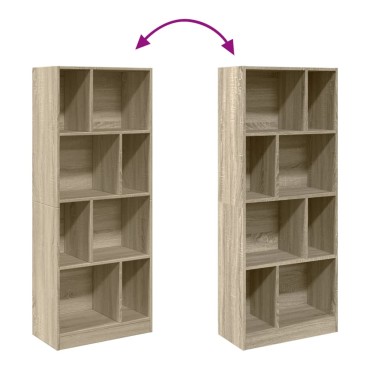 vidaXL Βιβλιοθήκη Sonoma Δρυς 57x28,5x141cm από Επεξεργασμένο Ξύλο 1 τεμ.