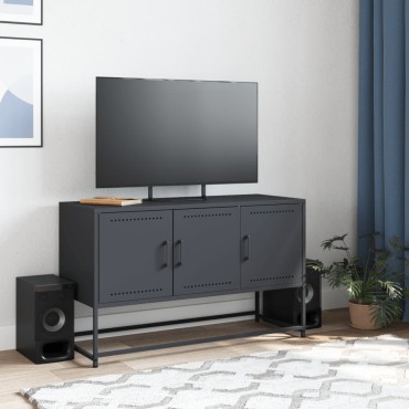 vidaXL Έπιπλο Τηλεόρασης Ανθρακί 100,5x39x60,5cm από Ατσάλι