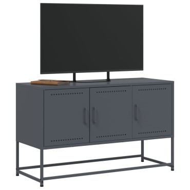 vidaXL Έπιπλο Τηλεόρασης Ανθρακί 100,5x39x60,5cm από Ατσάλι