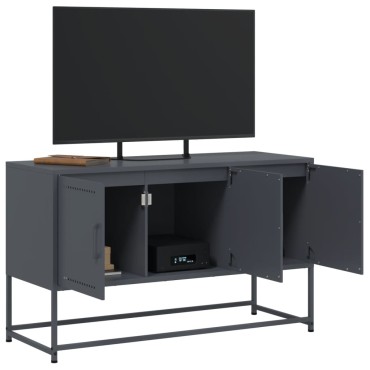 vidaXL Έπιπλο Τηλεόρασης Ανθρακί 100,5x39x60,5cm από Ατσάλι