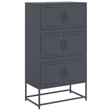 vidaXL Ντουλάπι Ανθρακί 68,5x38,5x123,5cm από Ατσάλι 1 τεμ.