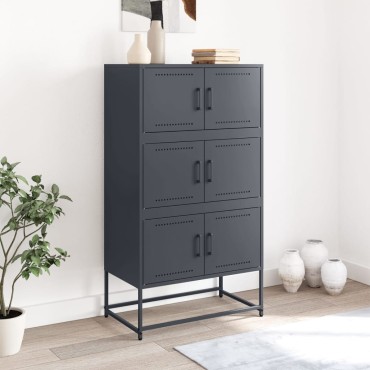 vidaXL Ντουλάπι Ανθρακί 68,5x38,5x123,5cm από Ατσάλι 1 τεμ.