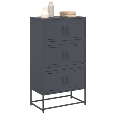vidaXL Ντουλάπι Ανθρακί 68,5x38,5x123,5cm από Ατσάλι 1 τεμ.