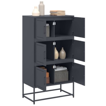 vidaXL Ντουλάπι Ανθρακί 68,5x38,5x123,5cm από Ατσάλι 1 τεμ.