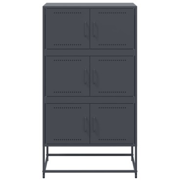 vidaXL Ντουλάπι Ανθρακί 68,5x38,5x123,5cm από Ατσάλι 1 τεμ.