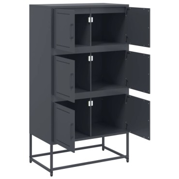 vidaXL Ντουλάπι Ανθρακί 68,5x38,5x123,5cm από Ατσάλι 1 τεμ.
