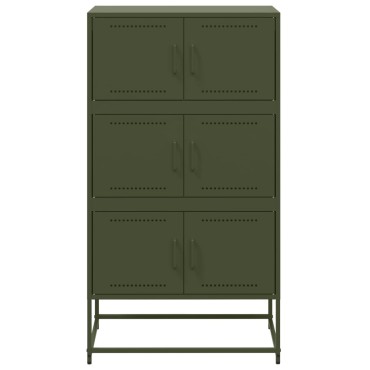 vidaXL Ντουλάπι Πράσινο Λαδί 68,5x38,5x123,5cm από Ατσάλι 1 τεμ.