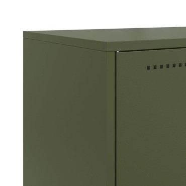 vidaXL Ντουλάπι Πράσινο Λαδί 68,5x38,5x123,5cm από Ατσάλι 1 τεμ.