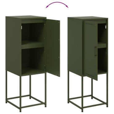 vidaXL Ντουλάπι Πράσινο Λαδί 36x39x107cm από Ατσάλι 1 τεμ.