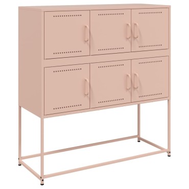 vidaXL Ντουλάπι Ροζ 100,5x39x107cm Ατσάλινο 1 τεμ.