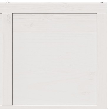 vidaXL Πόρτα Αχυρώνα Λευκή 80x208 εκ. από Μασίφ Ξύλο Πεύκου