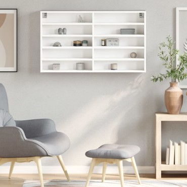 vidaXL Ραφιέρα Λευκή 100x15x58cm από Επεξεργασμένο Ξύλο 1 τεμ.