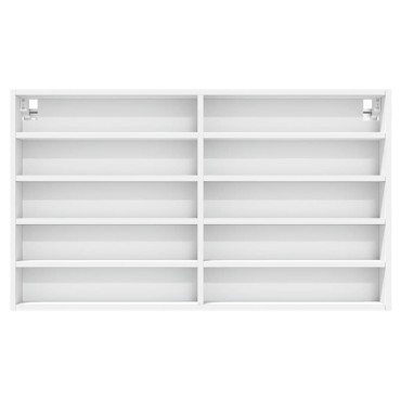 vidaXL Ραφιέρα Λευκή 100x15x58cm από Επεξεργασμένο Ξύλο 1 τεμ.