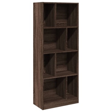 vidaXL Βιβλιοθήκη Καφέ Δρυς 57x28,5x141cm από Επεξεργασμένο Ξύλο 1 τεμ.