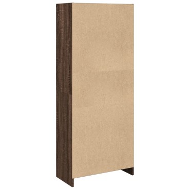 vidaXL Βιβλιοθήκη Καφέ Δρυς 57x28,5x141cm από Επεξεργασμένο Ξύλο 1 τεμ.