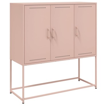 vidaXL Ντουλάπι Ροζ 100,5x39x107cm Ατσάλινος 1 τεμ.