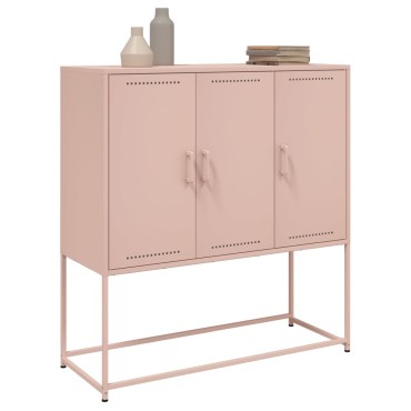 vidaXL Ντουλάπι Ροζ 100,5x39x107cm Ατσάλινος 1 τεμ.