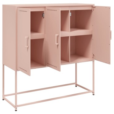 vidaXL Ντουλάπι Ροζ 100,5x39x107cm Ατσάλινος 1 τεμ.