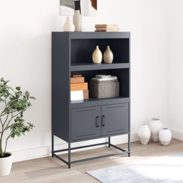 vidaXL Ντουλάπι Ανθρακί 68,5x38,5x123,5cm από Ατσάλι 1 τεμ.