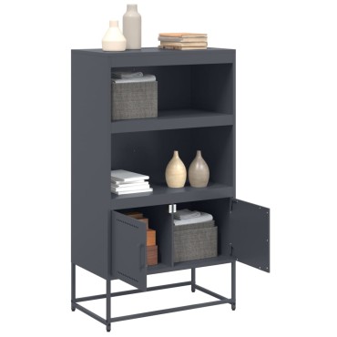 vidaXL Ντουλάπι Ανθρακί 68,5x38,5x123,5cm από Ατσάλι 1 τεμ.