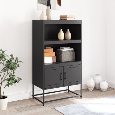 vidaXL Ραφιέρα Μαύρη 68,5x38,5x123,5cm από Ατσάλι 1 τεμ.