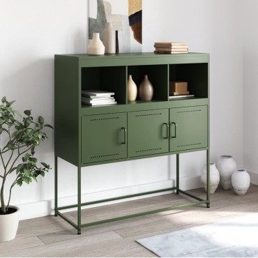 vidaXL Ντουλάπι Πράσινο Λαδί 100,5x39x107cm από Ατσάλι 1 τεμ.