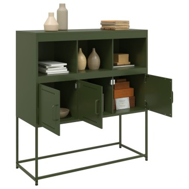 vidaXL Ντουλάπι Πράσινο Λαδί 100,5x39x107cm από Ατσάλι 1 τεμ.