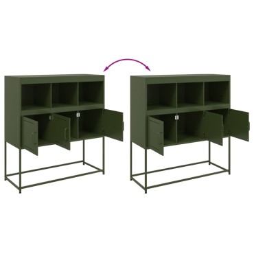vidaXL Ντουλάπι Πράσινο Λαδί 100,5x39x107cm από Ατσάλι 1 τεμ.