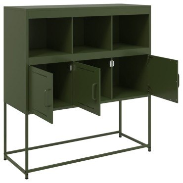 vidaXL Ντουλάπι Πράσινο Λαδί 100,5x39x107cm από Ατσάλι 1 τεμ.
