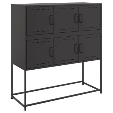 vidaXL Ντουλάπι Μαύρο 100,5x39x107cm Ατσάλινο 1 τεμ.