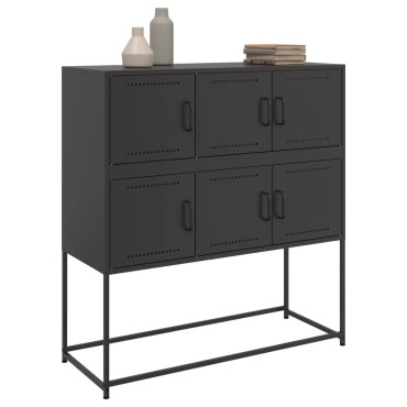 vidaXL Ντουλάπι Μαύρο 100,5x39x107cm Ατσάλινο 1 τεμ.