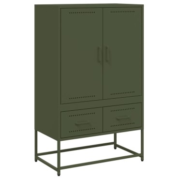 vidaXL Ντουλάπι Πράσινο Λαδί 68x39x111,5cm από Ατσάλι 1 τεμ.