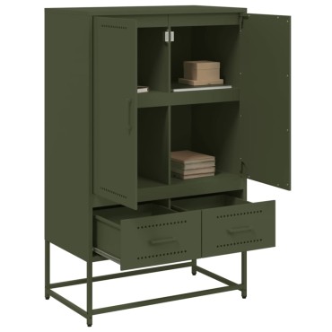 vidaXL Ντουλάπι Πράσινο Λαδί 68x39x111,5cm από Ατσάλι 1 τεμ.