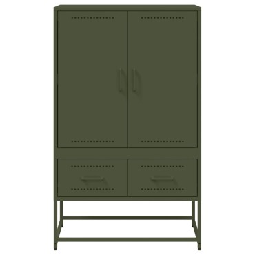 vidaXL Ντουλάπι Πράσινο Λαδί 68x39x111,5cm από Ατσάλι 1 τεμ.