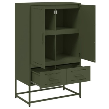 vidaXL Ντουλάπι Πράσινο Λαδί 68x39x111,5cm από Ατσάλι 1 τεμ.