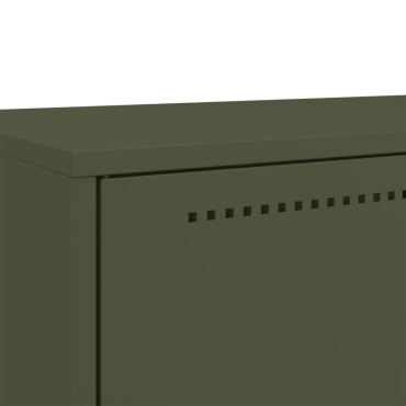 vidaXL Ντουλάπι Πράσινο Λαδί 68x39x111,5cm από Ατσάλι 1 τεμ.