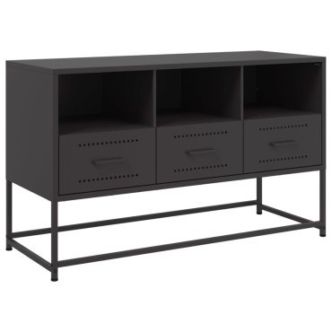 vidaXL Έπιπλο Τηλεόρασης Μαύρο 100,5x39x60,5cm Ατσάλινο