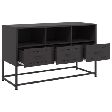vidaXL Έπιπλο Τηλεόρασης Μαύρο 100,5x39x60,5cm Ατσάλινο