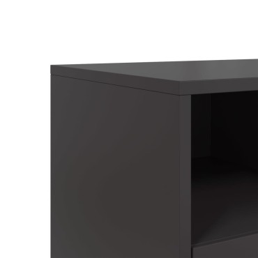 vidaXL Έπιπλο Τηλεόρασης Μαύρο 100,5x39x60,5cm Ατσάλινο