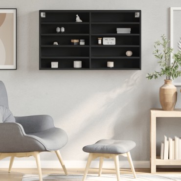 vidaXL Ραφιέρα Μαύρη 100x15x58cm από Επεξεργασμένο Ξύλο 1 τεμ.