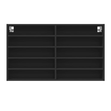 vidaXL Ραφιέρα Μαύρη 100x15x58cm από Επεξεργασμένο Ξύλο 1 τεμ.