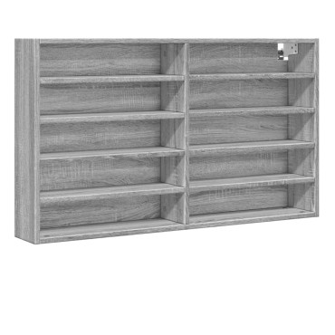 vidaXL Βιτρίνα Γκρι Sonoma 100x15x58cm από Επεξεργασμένο Ξύλο
